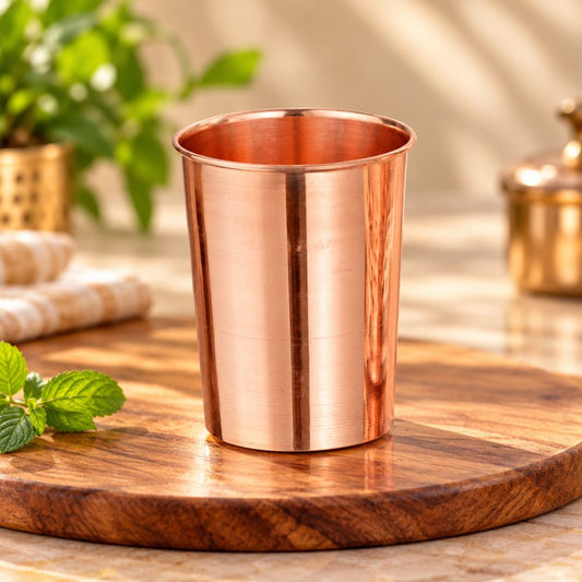 LaCoppera Amrapali 250 ML Plain Copper Water Glass - 1