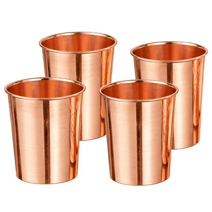 LaCoppera Amrapali 250 ML Plain Copper Water Glass - 4