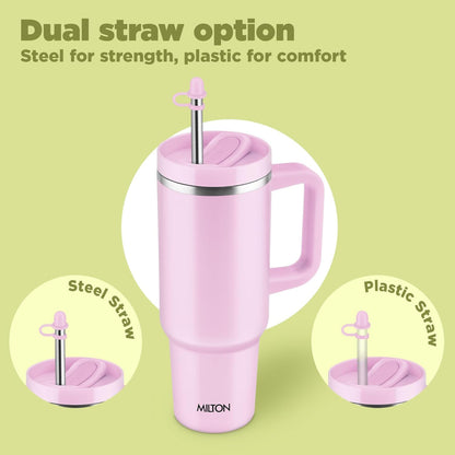 Milton Thermosteel Malmo 1100 ML Tumbler with Handle - 5