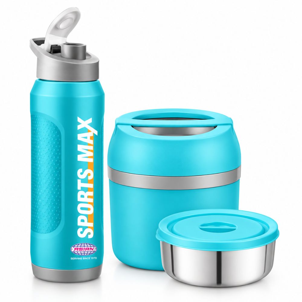 Asian Max Meal Combi - Tiffin 550 ML + Water Bottle 620 ML - 1