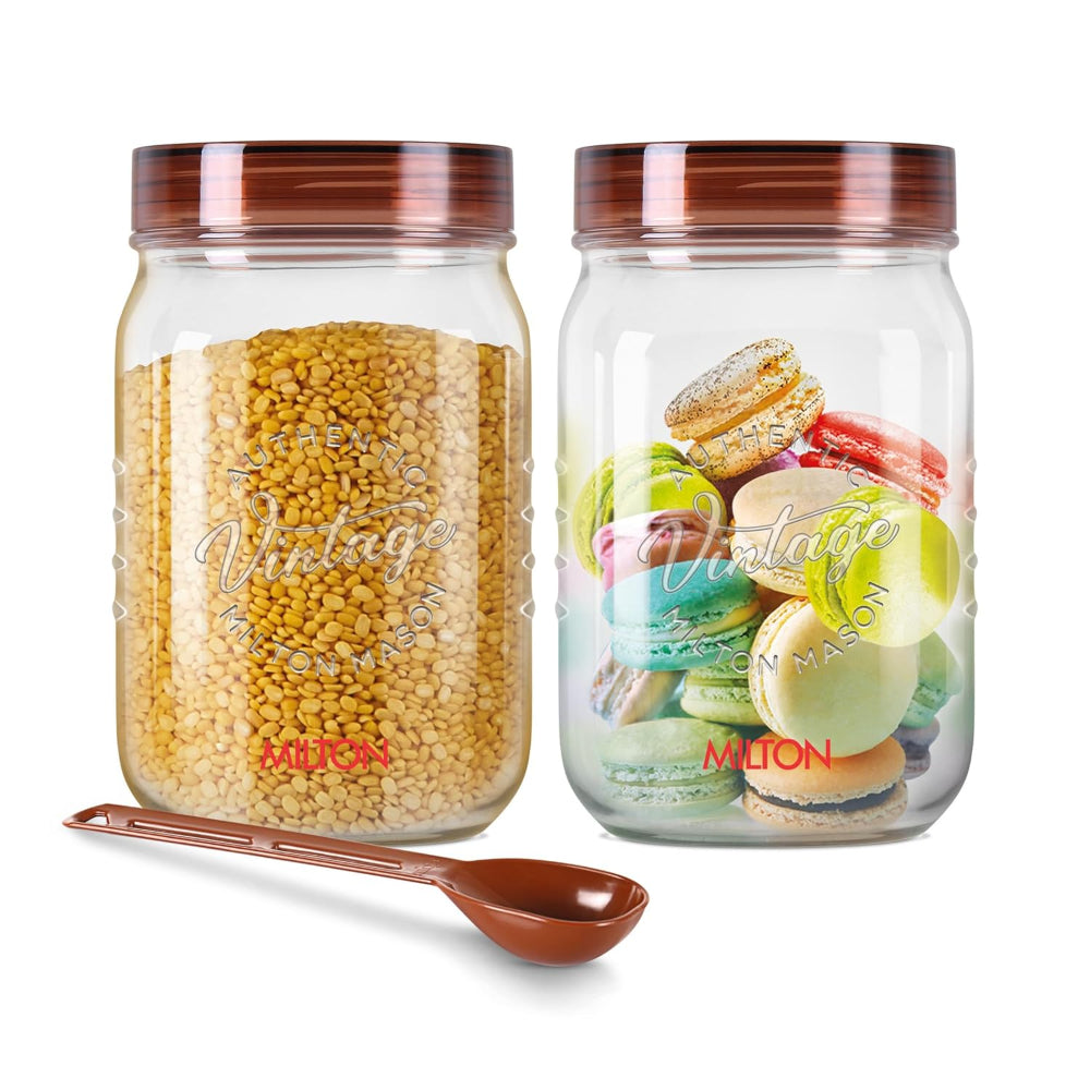 Milton Vintage 1500 ML Airtight Storage Jars with Spoons