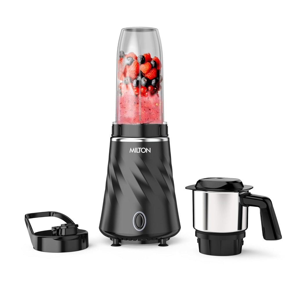 Milton MiniQ Mini Bullet 350 Watts Mixer Grinder with 2 Multipurpose Jar - 3