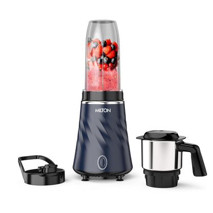 Milton MiniQ Mini Bullet 350 Watts Mixer Grinder with 2 Multipurpose Jar - 1