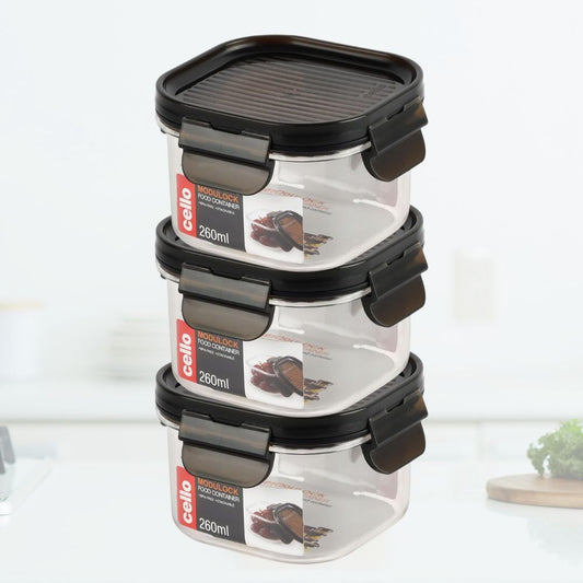 Cello Modulock Square 260 ML Plastic Kitchen Storage Container - 1