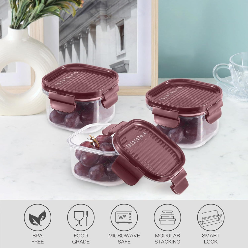 Cello Modulock Square 260 ML Plastic Kitchen Storage Container - 5