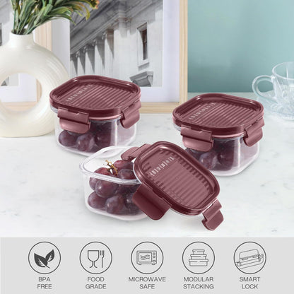 Cello Modulock Square 260 ML Plastic Kitchen Storage Container - 5