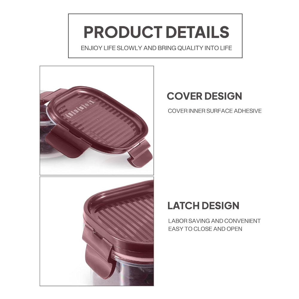 Cello Modulock Square 260 ML Plastic Kitchen Storage Container - 6