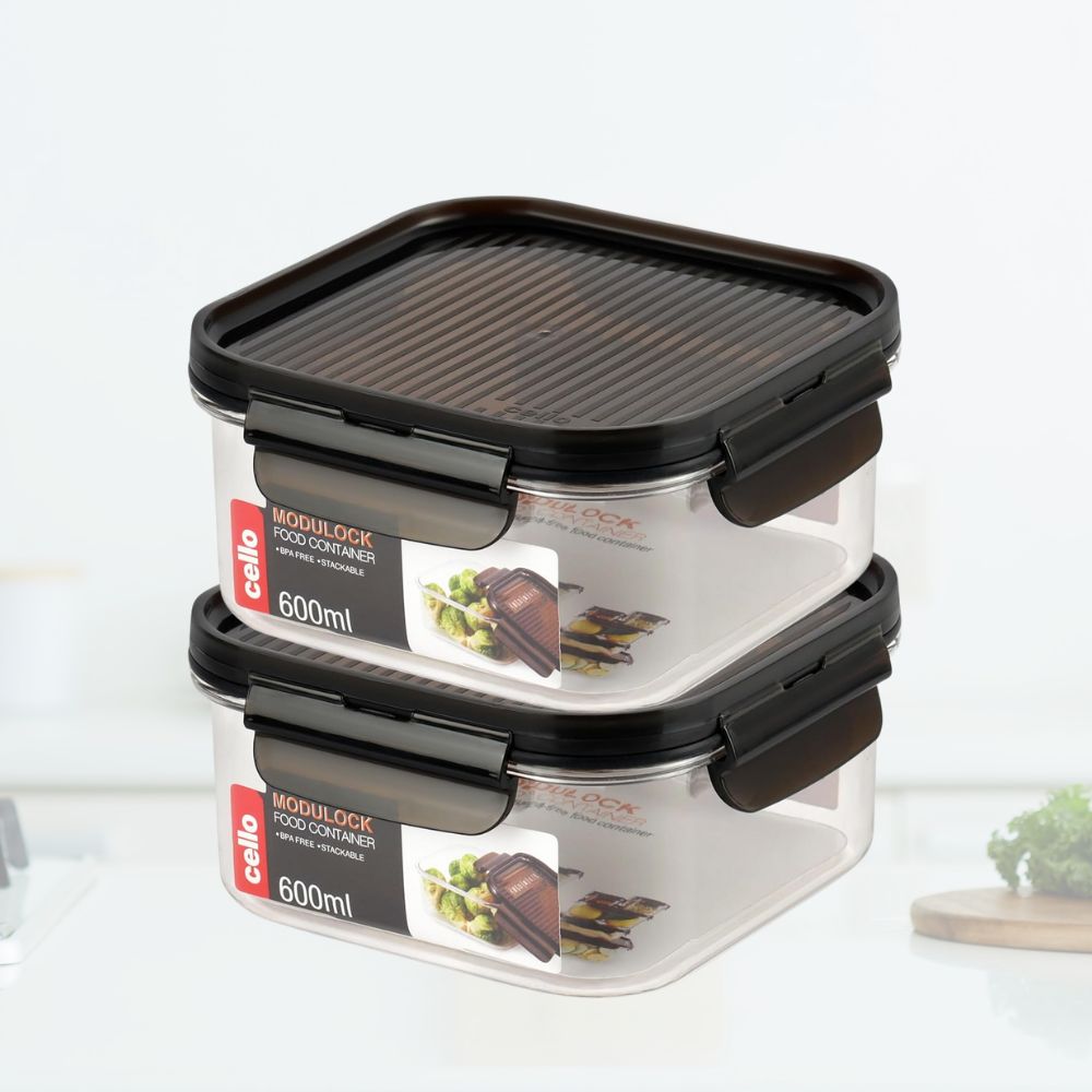 Cello Modulock Square 600 ML Plastic Kitchen Storage Container - 1
