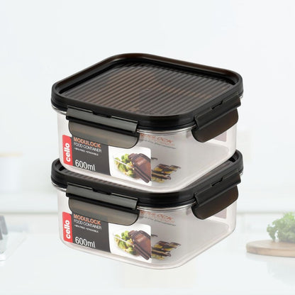 Cello Modulock Square 600 ML Plastic Kitchen Storage Container - 1