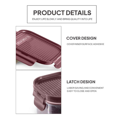 Cello Modulock Square 600 ML Plastic Kitchen Storage Container - 6