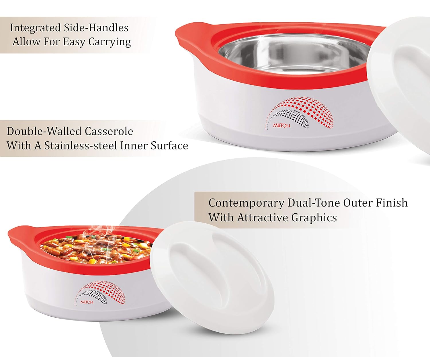 मिल्टन मार्वल 1500 इनर स्टील कॅसरोल, 1.24 लिटर