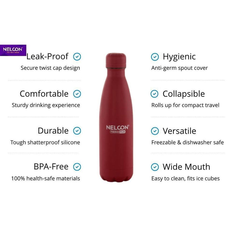 Nelcon Stainless Steel Cola Thermoplus 1000 ML Water Bottle - 4