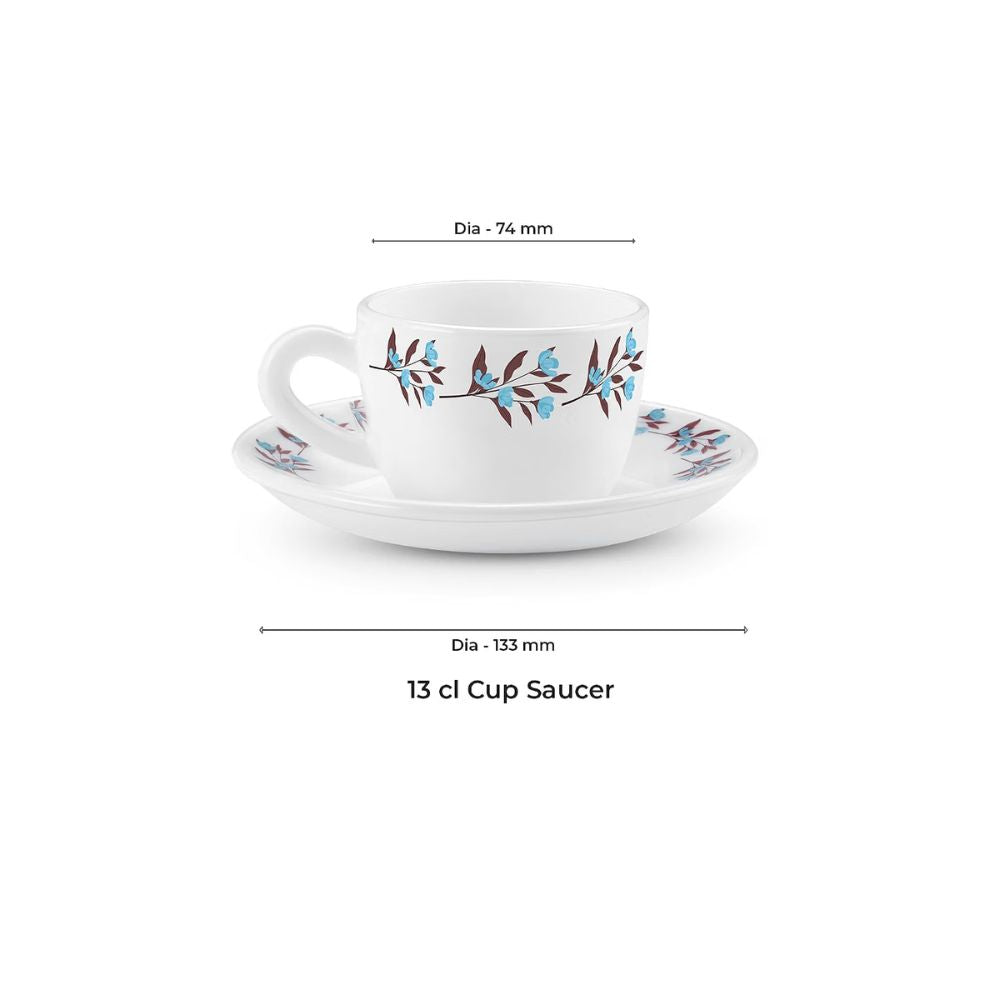 Treo Ophelia Collection Lavelle Opalware 13 CL Cup Saucer Set - 4