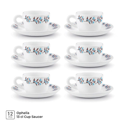 Treo Ophelia Collection Lavelle Opalware 13 CL Cup Saucer Set - 3