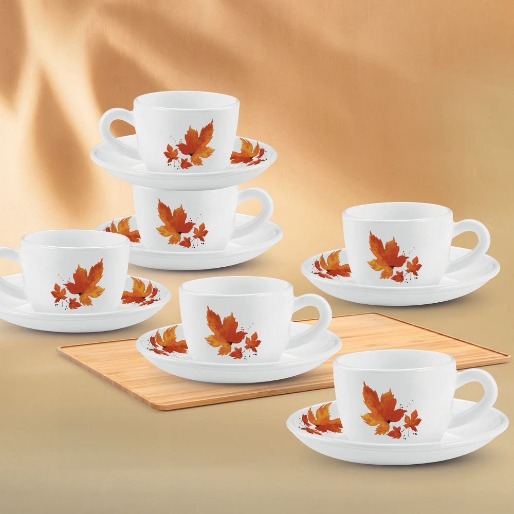 Treo Ophelia Collection Mapelle Opalware 13 CL Cup Saucer Set - 1