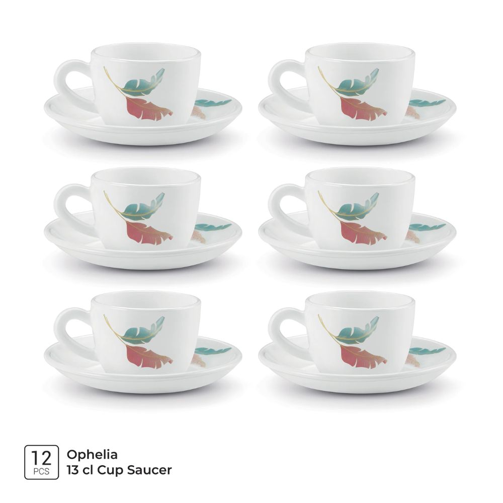 Treo Ophelia Collection Palma Opalware 13 CL Cup Saucer Set - 3