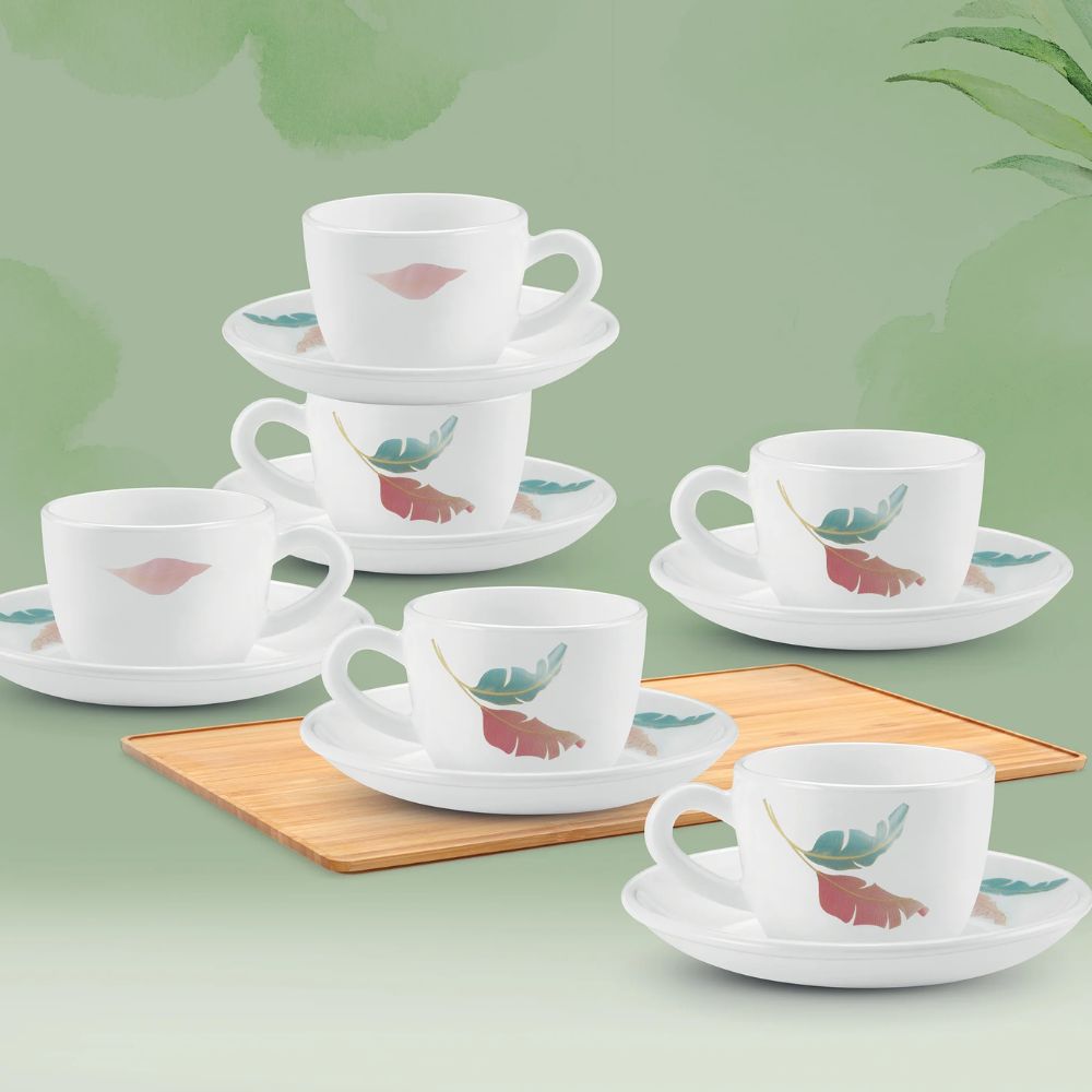 Treo Ophelia Collection Palma Opalware 13 CL Cup Saucer Set - 1