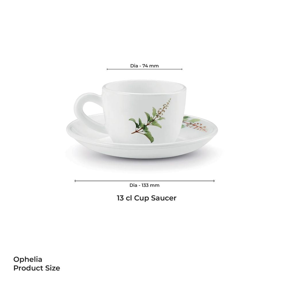 Treo Ophelia Collection Savira Opalware 13 CL Cup Saucer Set - 4