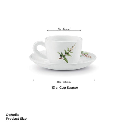 Treo Ophelia Collection Savira Opalware 13 CL Cup Saucer Set - 4