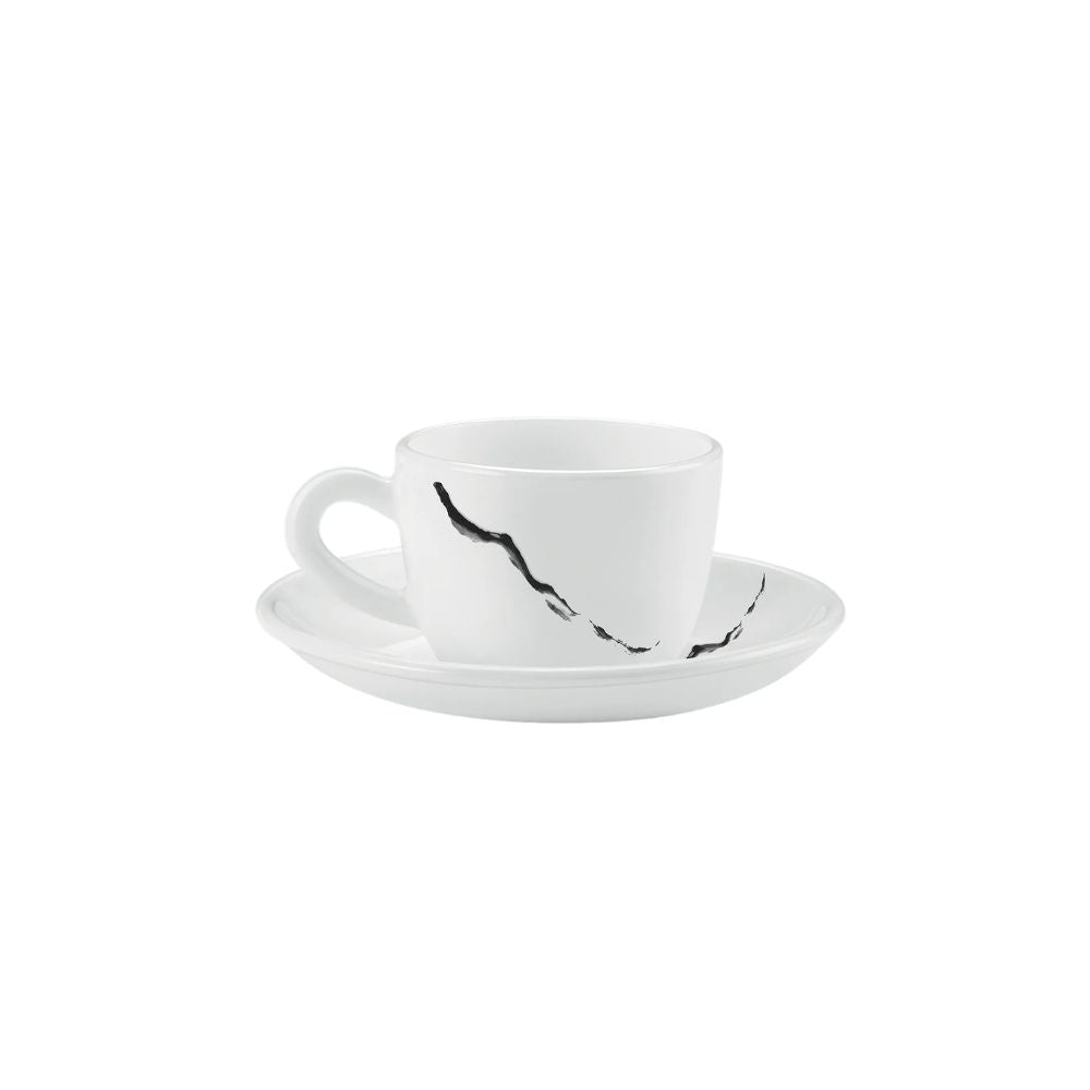 Treo Ophelia Collection Stria Opalware 13 CL Cup Saucer Set - 2