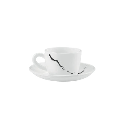 Treo Ophelia Collection Stria Opalware 13 CL Cup Saucer Set - 2