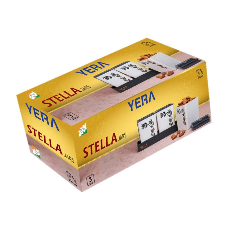 Yera Glass Stella Jars with Tray - 3