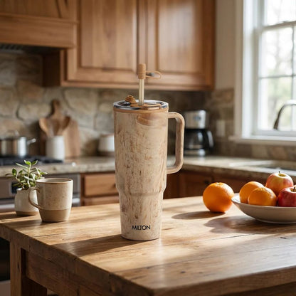 Milton Plastic Puris On the Go 1200 ML Tumbler with 2-in-1 Lid - 1