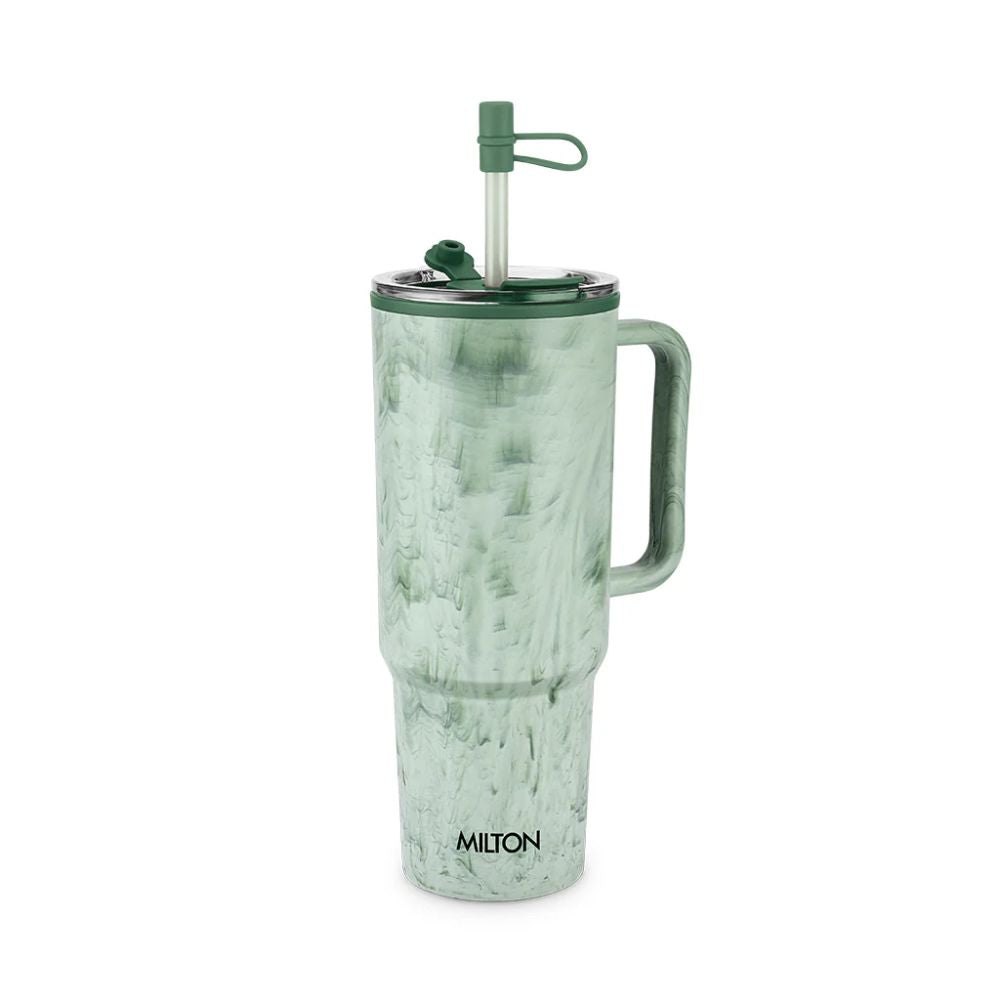 Milton Plastic Puris On the Go 1200 ML Tumbler with 2-in-1 Lid - 5