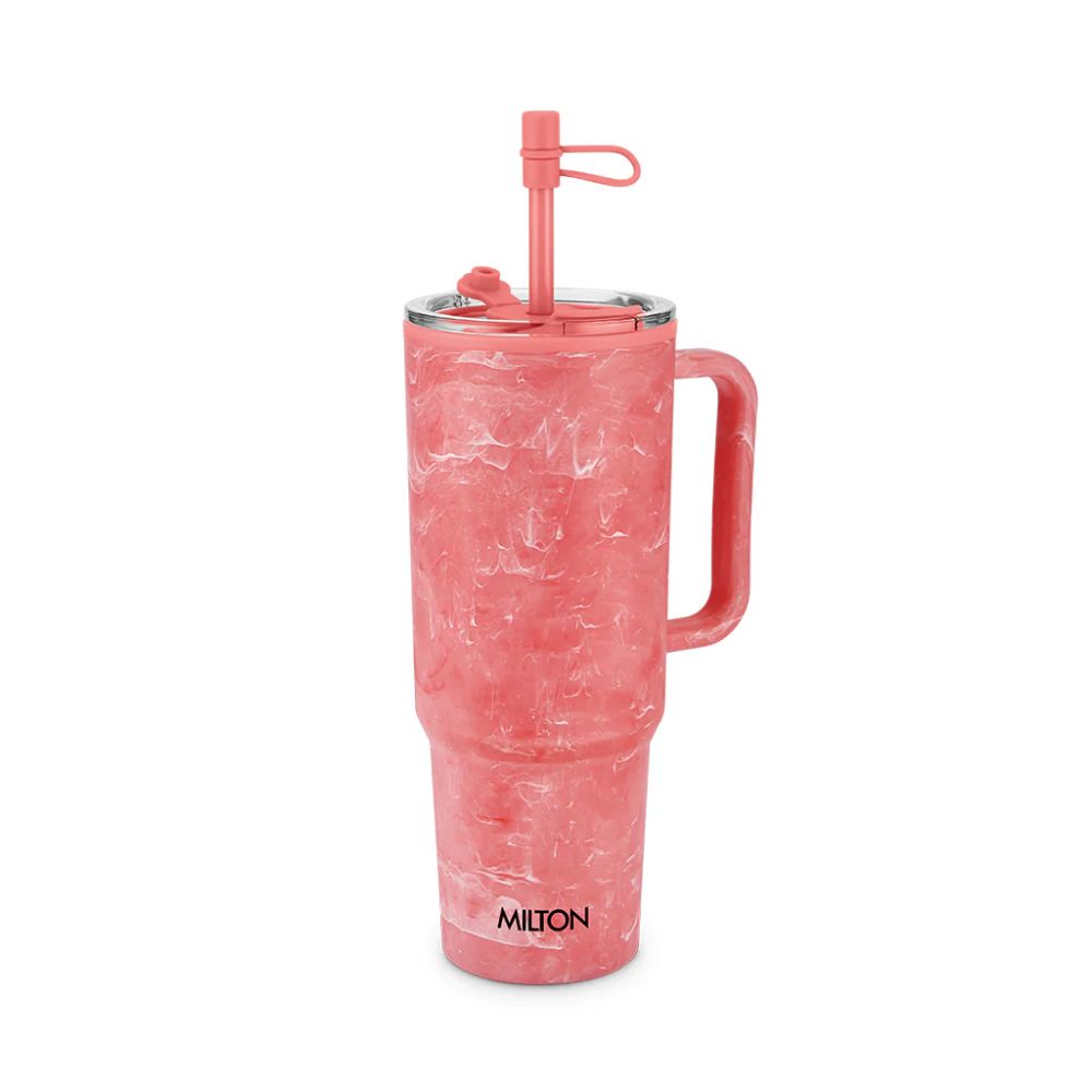 Milton Plastic Puris On the Go 1200 ML Tumbler with 2-in-1 Lid - 3