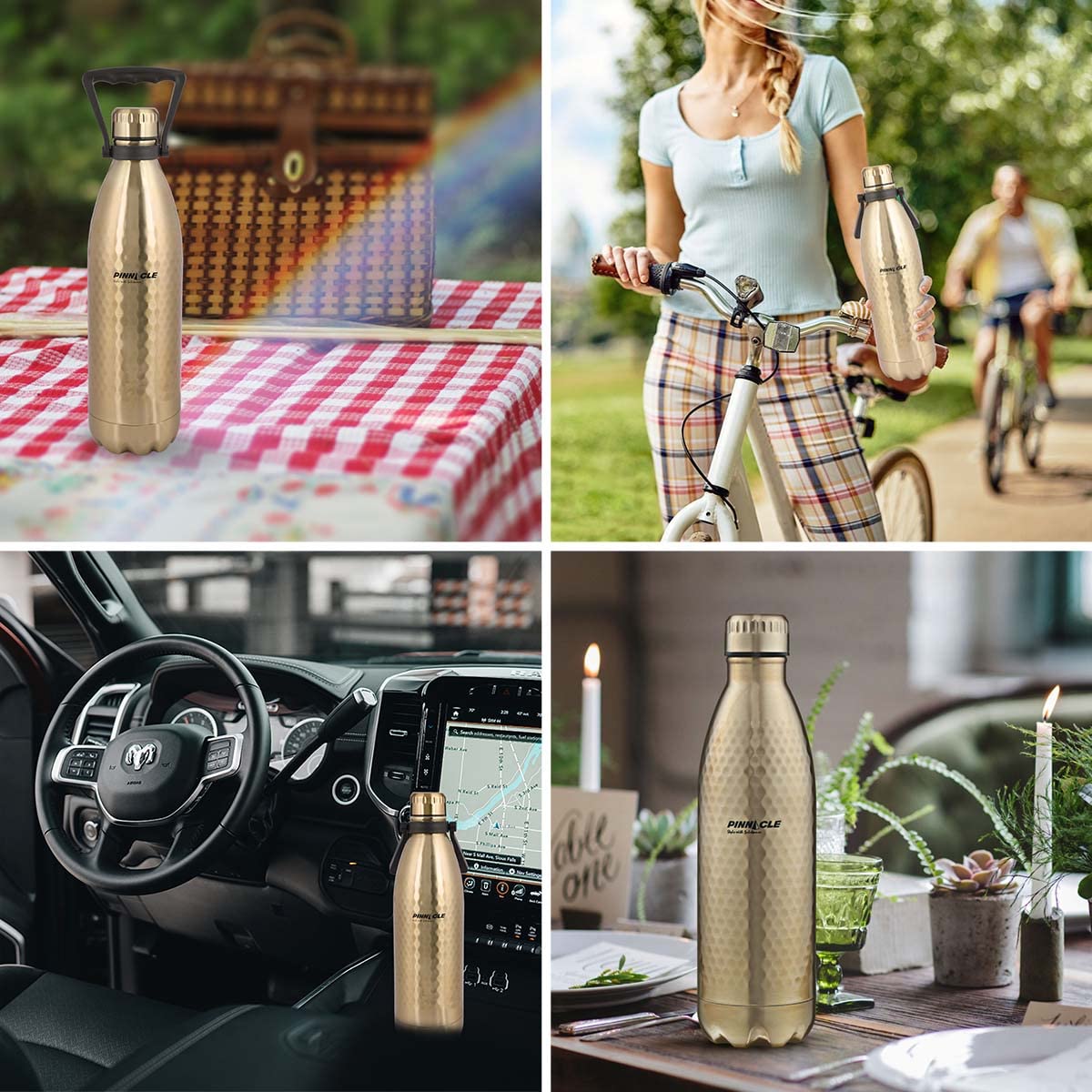 Pinnacle Pelican Stainless Steel Water Bottle | Insulated Steel Water Bottle 1 Litre |BPA Free| 24hrs Cold & Hot Water Bottle | Water Bottle for Kids & Adults | School, Office & Gym water bottle | Gold Visit the Pinnacle Store