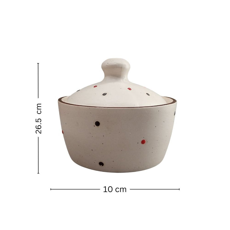 Rasoishop Ceramic 300 ML Butter Pot - 7