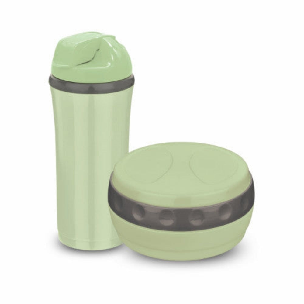 Asian Bite & Sip Insulated Souvenir Set - 400 ML Flask + 450 ML