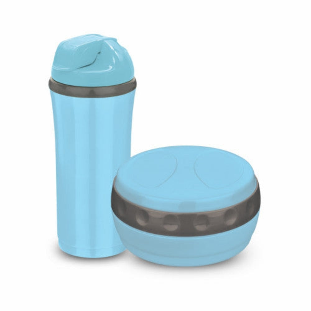 Asian Bite & Sip Insulated Souvenir Set - 400 ML Flask + 450 ML Tiffin - 1