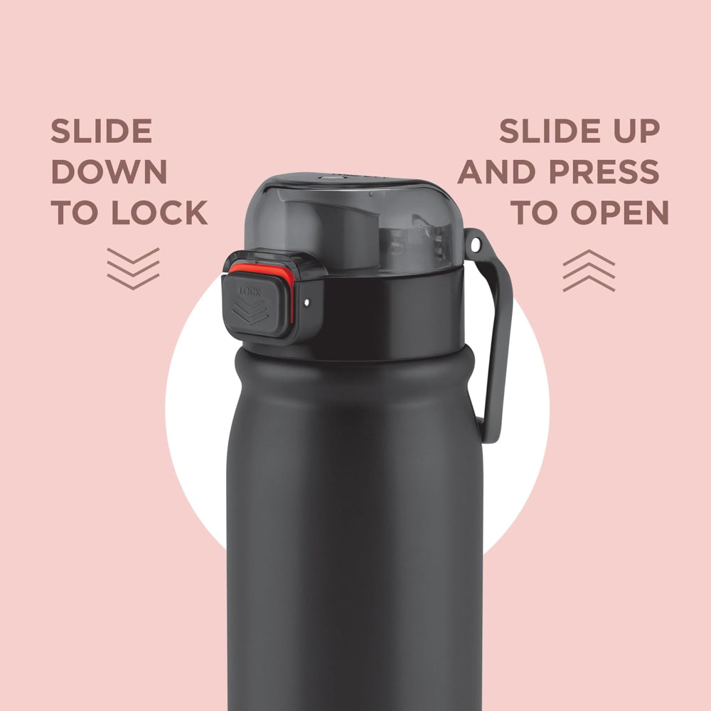 Milton Reva Stainless Steel Water Bottle with Twin Lid - 13