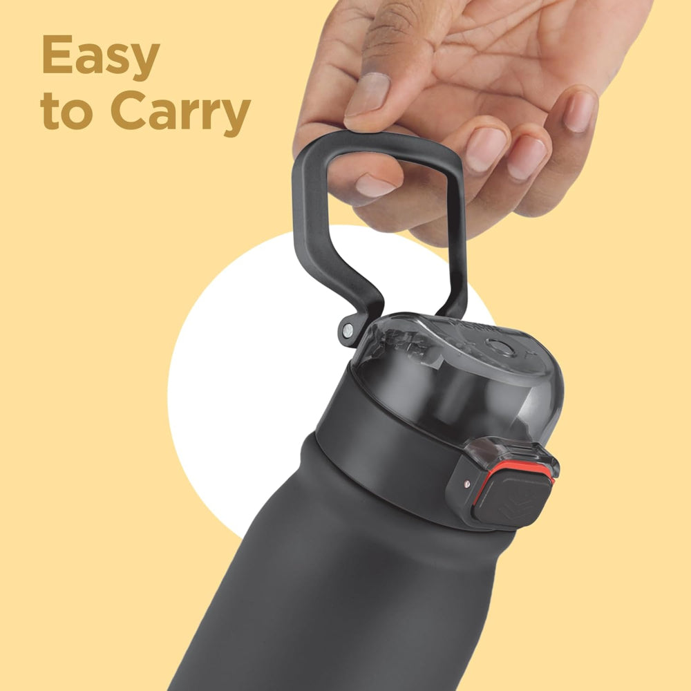 Milton Reva Stainless Steel Water Bottle with Twin Lid - 14