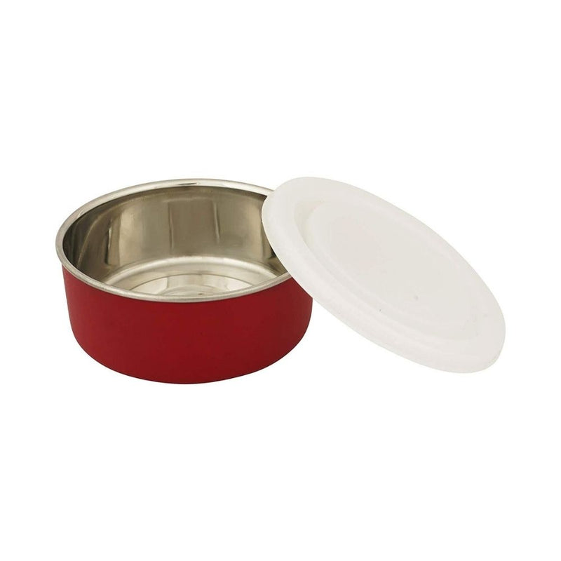 RasoiShop Stainless Steel Round Dabba with Plastic Lid - 2
