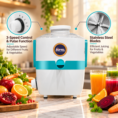 Softel Centrifugal Juicer Sr. 600 Watts – Fresh Juice Made Easy | Fruit and Vegetable Juicer