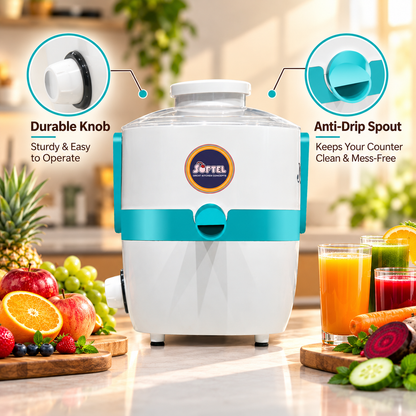 Softel Centrifugal Juicer Sr. 600 Watts – Fresh Juice Made Easy | Fruit and Vegetable Juicer