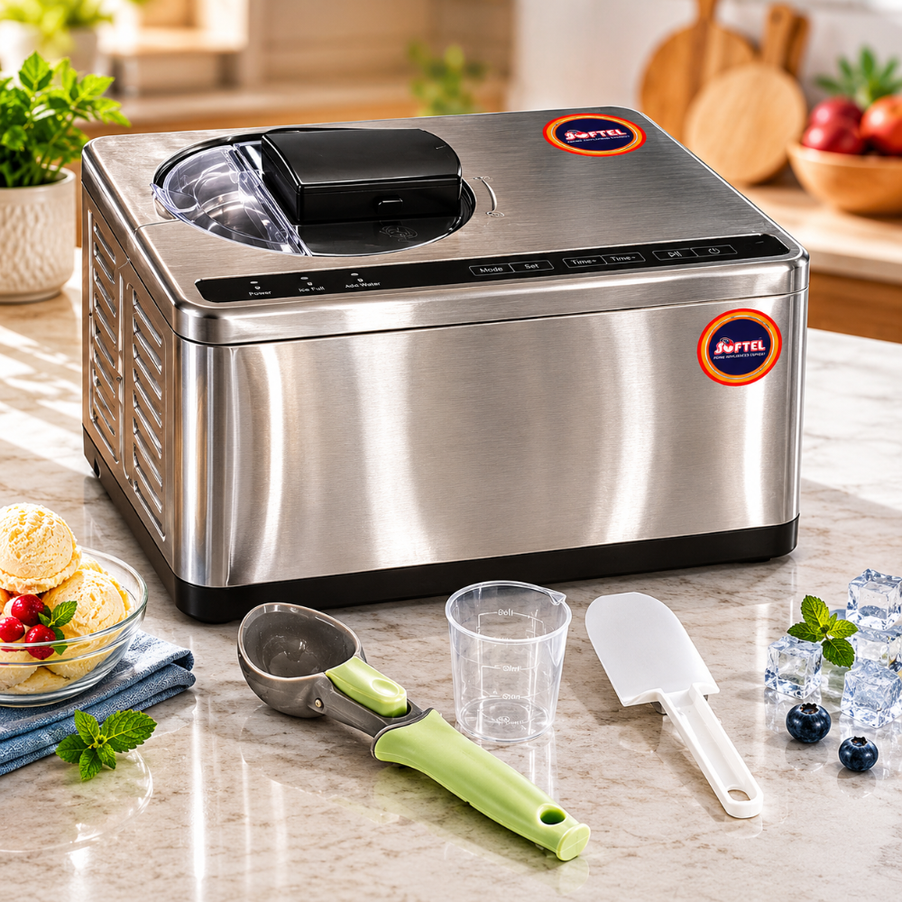 Softel Stainless Steel 150 Watts 1 Liter Ice Cream Maker - 6