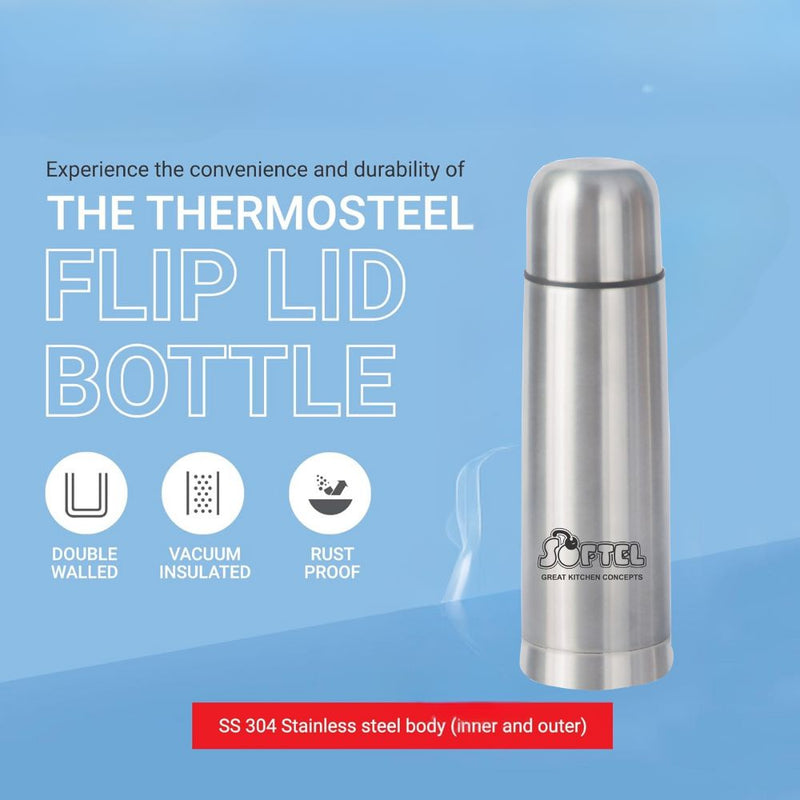 Softel Thermosteel 500 ML Vacuum Bottle - 5