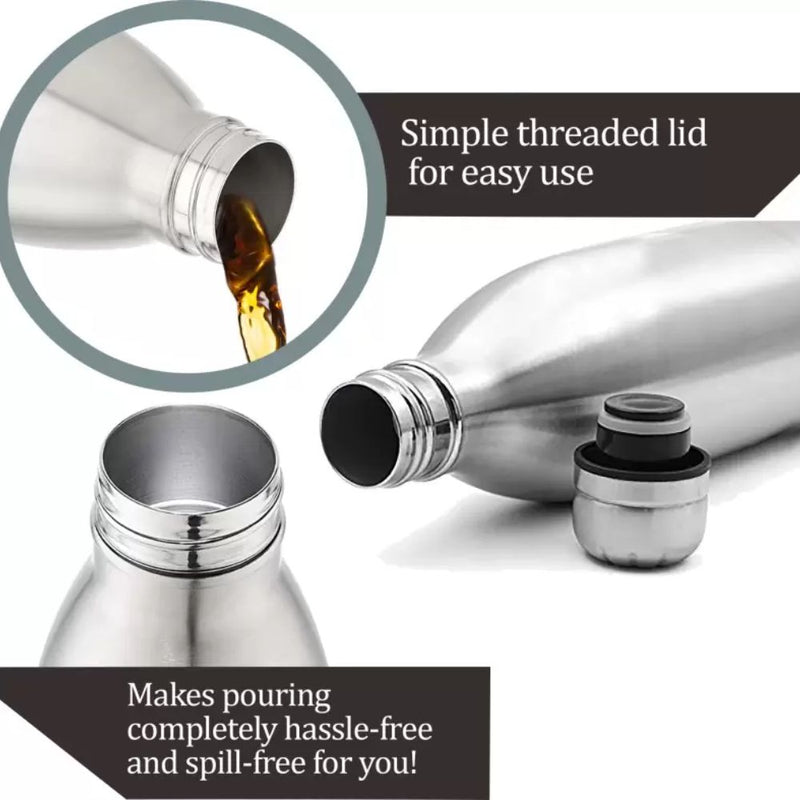 Softel Stainless Steel 1000 ML Vacuum Bottle - 3