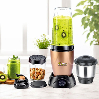 Softel Nutri Blender 400 Watts Mixer Grinder with 2 Multipurpose Jars | Chutney Jar | 100% Full Copper Motor