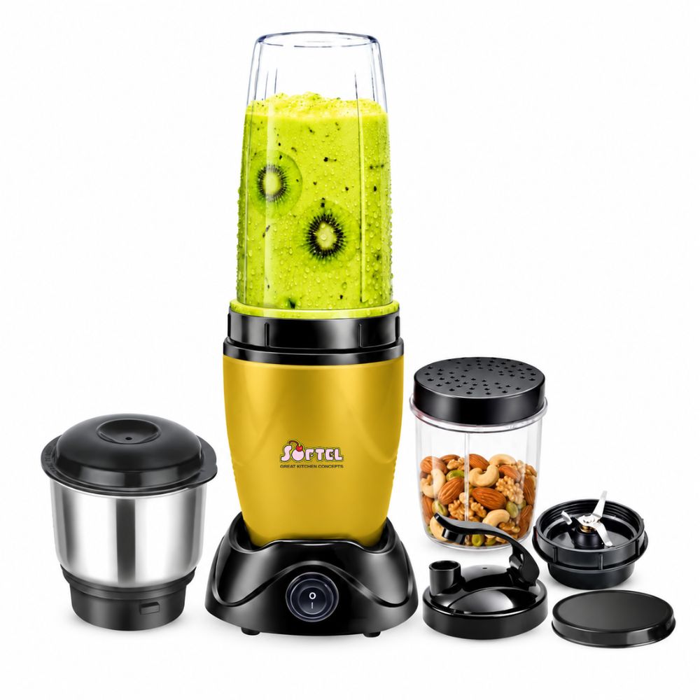 Softel Nutri Blender 400 Watts Mixer Grinder with 2 Multipurpose Jars | Chutney Jar | 100% Full Copper Motor
