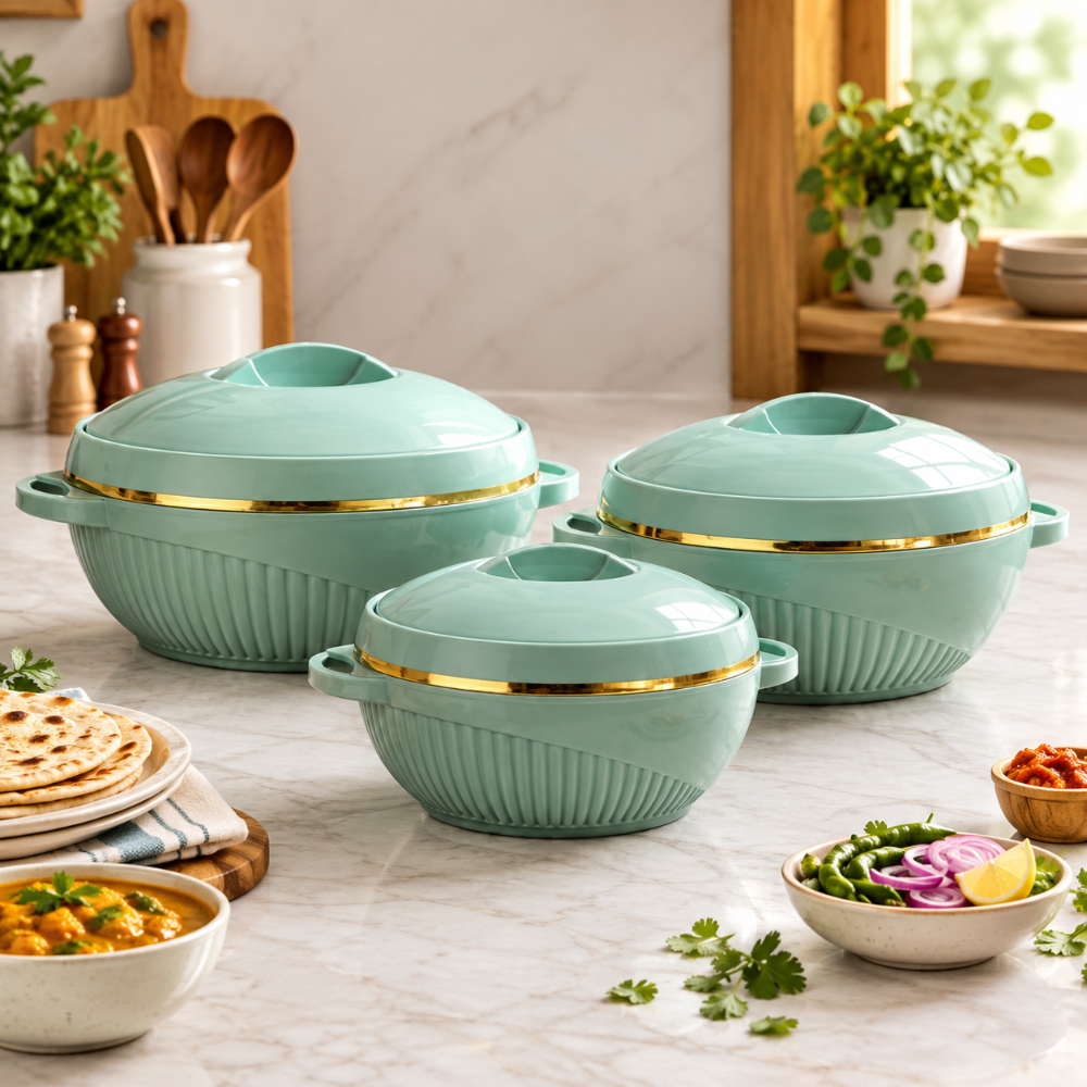 Asian Signature Gold Insulated Casserole Set - 2