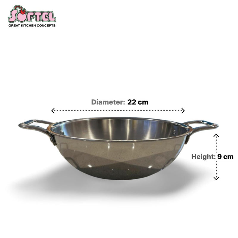 Softel Tri-Ply Stainless Steel kadhai | Gas & Induction Compatible-5