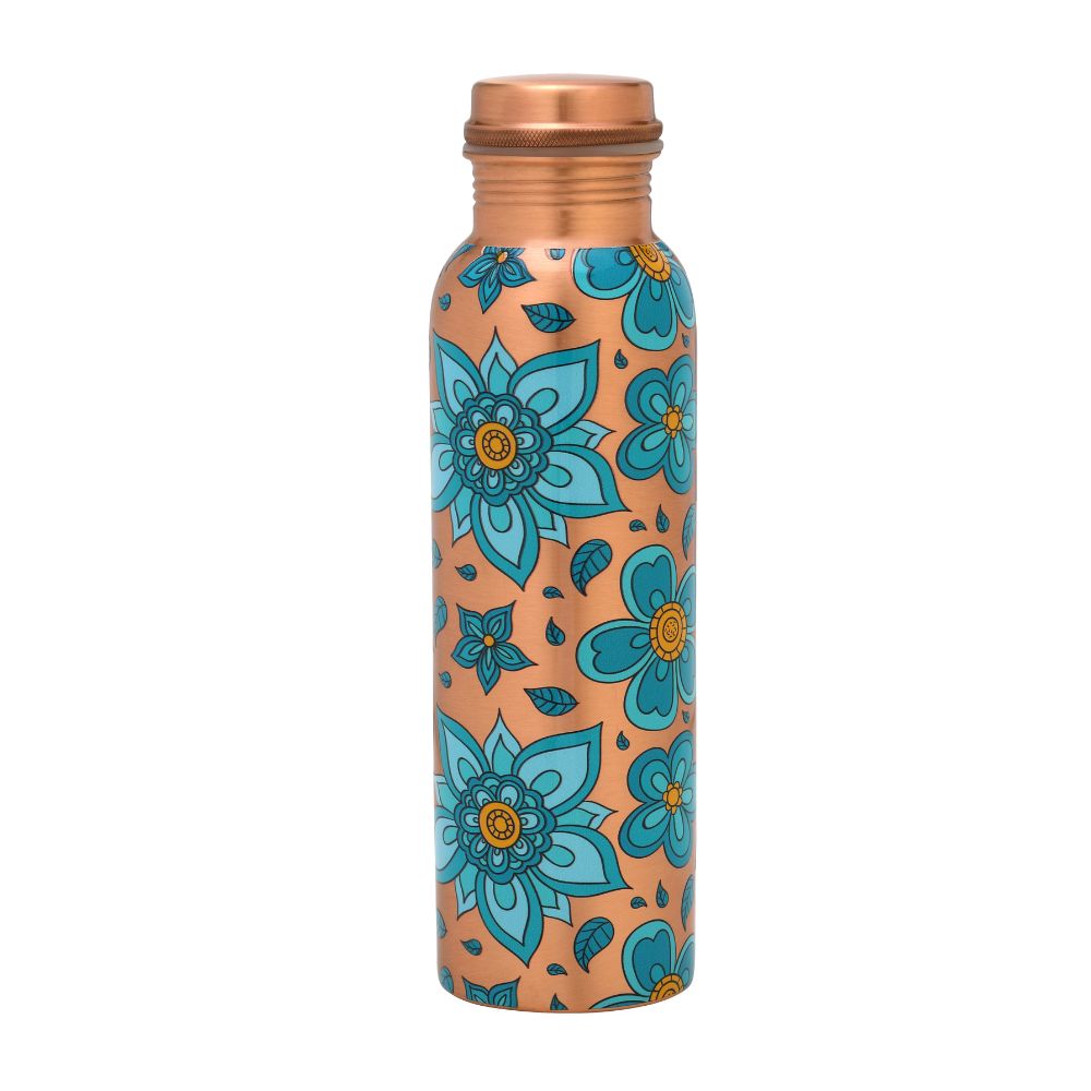 Lacoppera Copper 3D Mist Texture Printed 900 ML Water Bottle - 3
