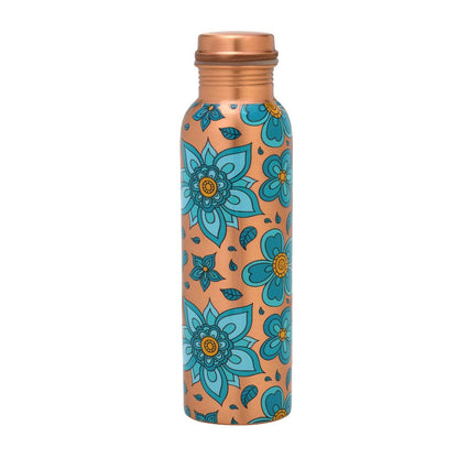 Lacoppera Copper 3D Mist Texture Printed 900 ML Water Bottle - 3