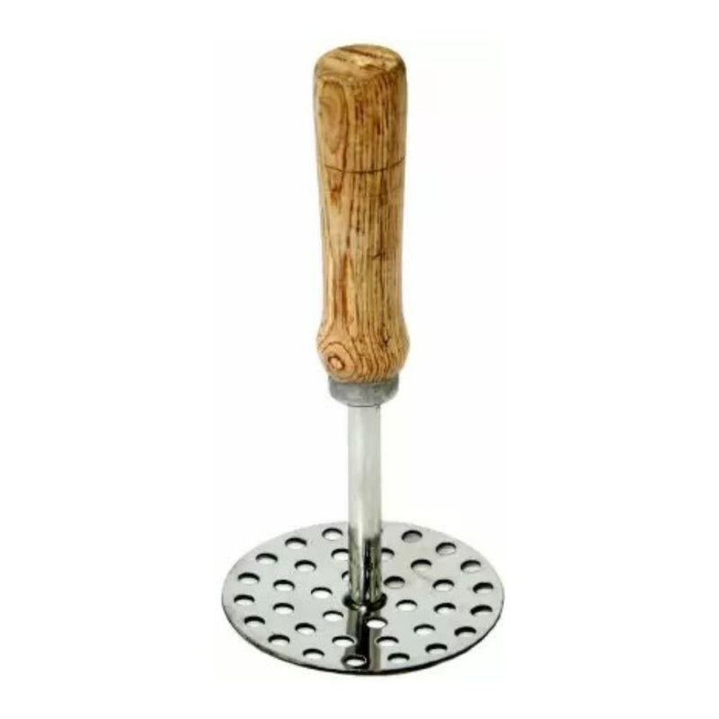 Toral Wooden Handle Stainless Steel Oval Masher - 2