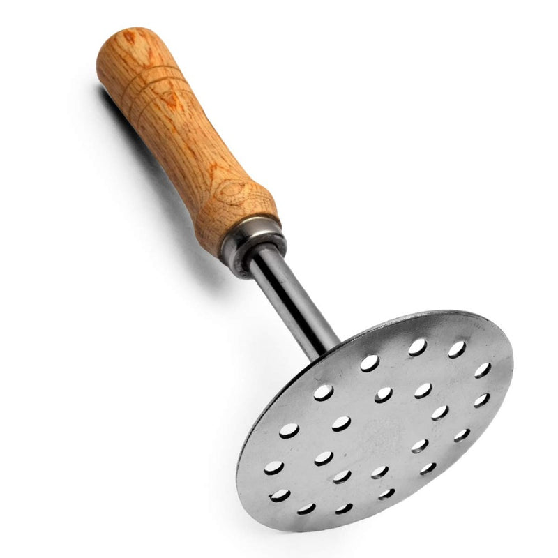 Toral Wooden Handle Stainless Steel Masher - 2