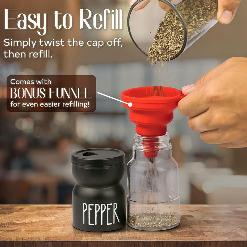 Treo Zesty Salt N Pepper Jar Set with Stand - 7